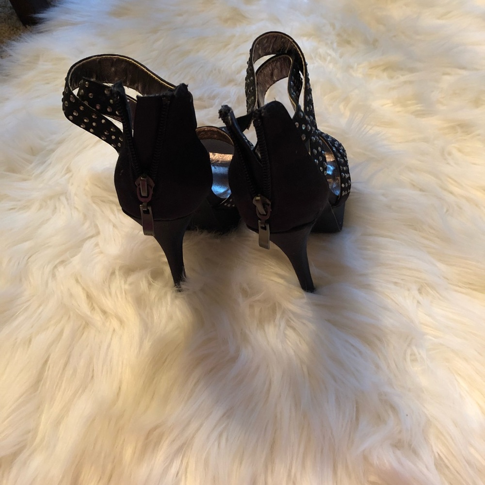 ~Mix No. 6~ Black rhinestone high heels. size: 6 - Picture 3 of 8